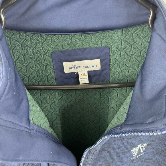 Peter Millar Lined  Navy Blue Vest - Picture 4 of 9